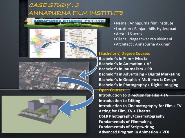 architectural thesis on film city film institute design requirements